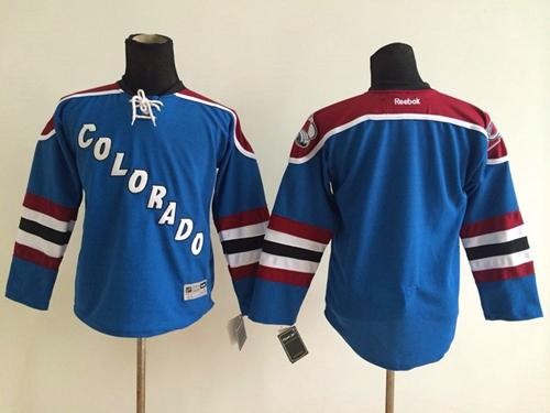 Avalanche Blank Blue Youth Jersey