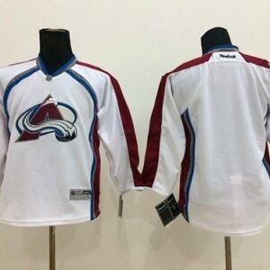 Avalanche Blank White Youth Jersey