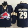 Avalanche 29 Nathan MacKinnon Blue Hooded Men Sweatshirt