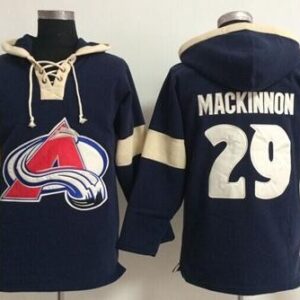 Avalanche 29 Nathan MacKinnon Blue Hooded Men Sweatshirt