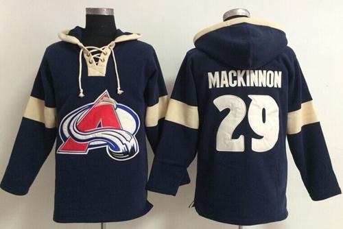 Avalanche 29 Nathan MacKinnon Blue Hooded Men Sweatshirt