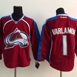 Avalanche 1 Semyon Varlamov Red Men Jersey