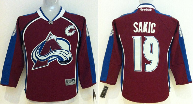 Avalanche 19 Joe Sakic Red Youth Jersey