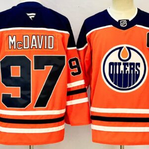 Oilers 97 Connor McDavid Orange 2024 New Men Jersey