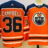 Oilers 36 Campbell  Orange Men Jersey