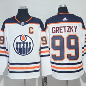 Oilers 99 Wayne Gretzky White Men Jersey