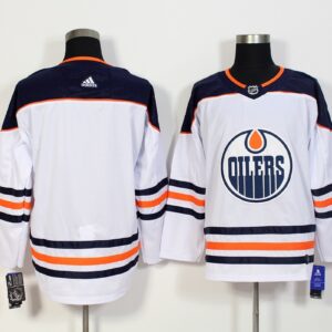 Oilers Blank White Men Jersey