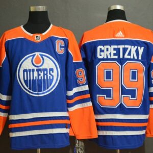 Oilers 99 Wayne Gretzky Blue Men Jersey