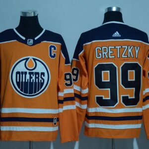 Oilers 99 Wayne Gretzky Orange Men Jersey