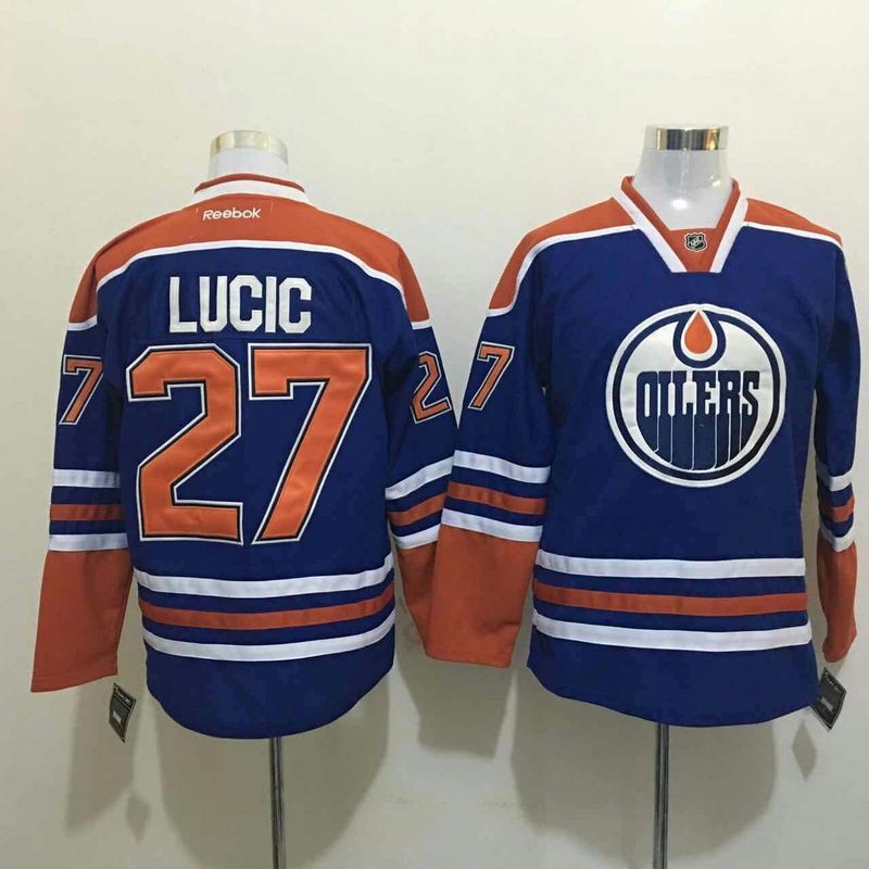 Oilers 27 Milan LUCIC Home Reebok Men Jersey