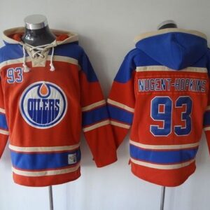 Oilers 93 Ryan Nugent-Hopkins Orange Men Sweatshirt