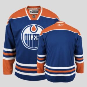 Oilers Blank Light Blue Men Jersey