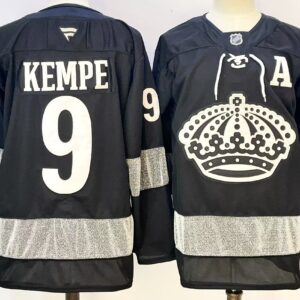 Kings 9 Adrian Kempe Black 2025 New Men Jersey