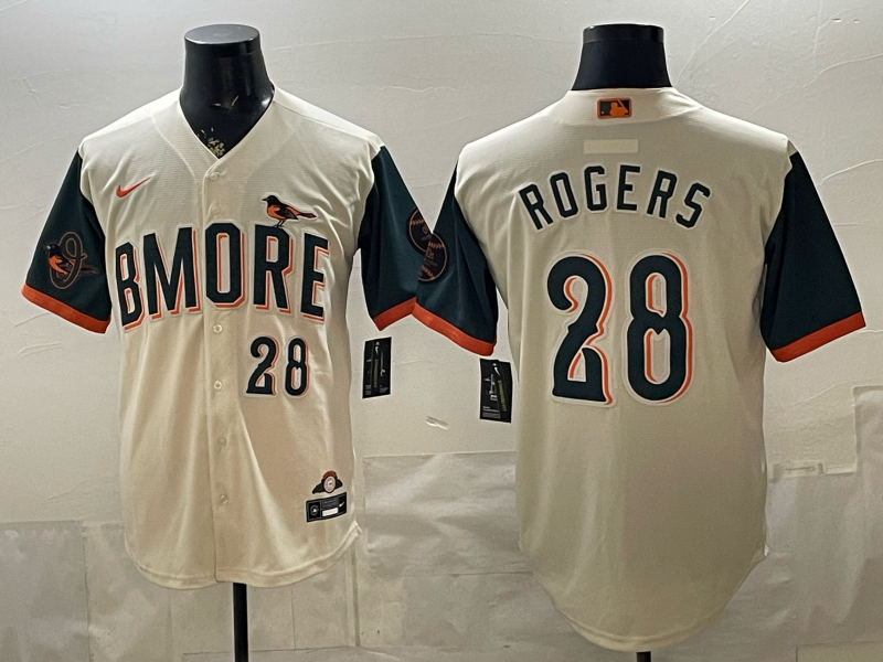 Baltimore Orioles 28 Rogers Natural 2026 City Connect Cool Base Men Jersey