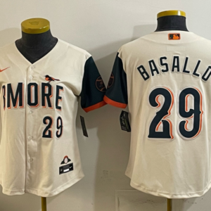 Baltimore Orioles 29 Samuel Basallo Natural 2026 City Connect Cool Base Women Jersey