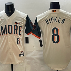 Baltimore Orioles 8 Cal Ripken Jr Natural 2026 City Connect Cool Base Men Jersey