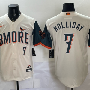 Baltimore Orioles 7 Jackson Holliday Natural 2026 City Connect Cool Base Men Jersey