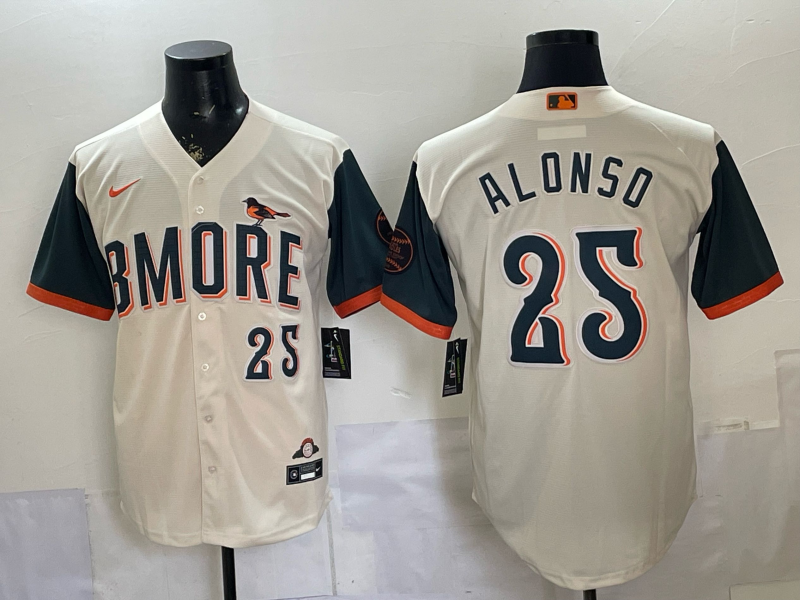 Baltimore Orioles 25 Pete Alonso Natural 2026 City Connect Cool Base Men Jersey