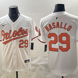Baltimore Orioles 29 Basallo White Cool Base Men Jersey