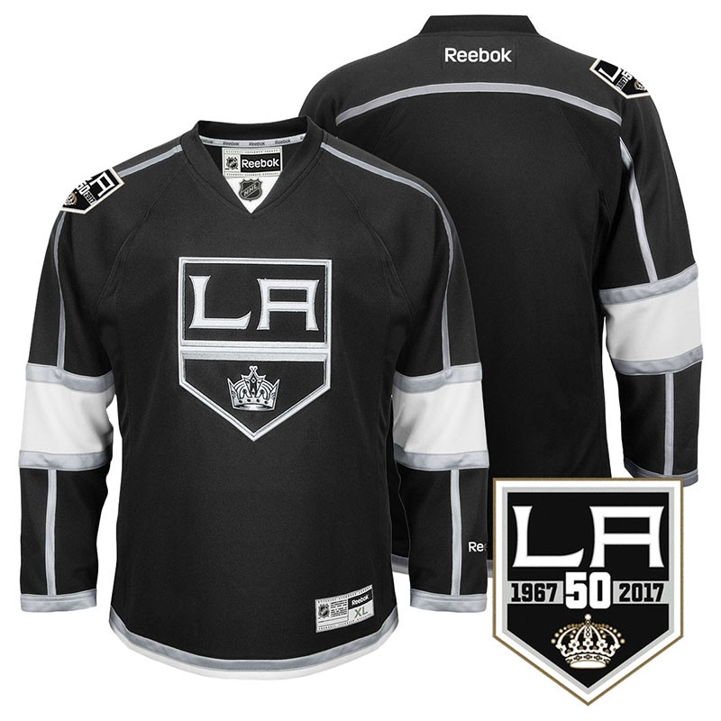 Kings Blank Black 50th Anniversary Reebok Men Jersey