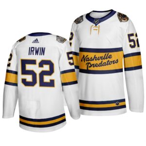 Predators 52 Matt Irwin White 2020 Winter Classic Men Jersey