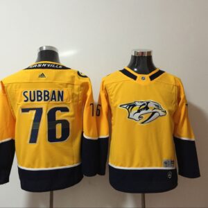 Predators 76 P.K. Subban Yellow Youth Jersey