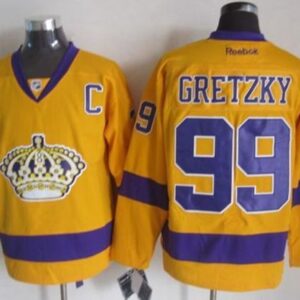 Kings 99 Wayne Gretzky Gold Alternate Men Jersey