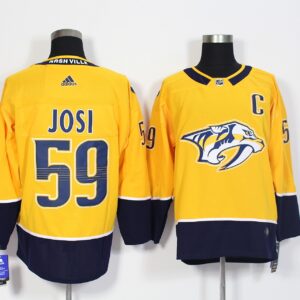 Predators 59 Roman Josi Yellow Men Jersey