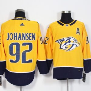 Predators 92 Ryan Johansen Yellow Men Jersey
