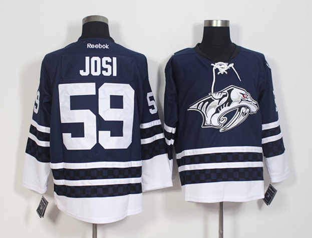 Predators 59 Roman Josi Navy Reebok Men Jersey