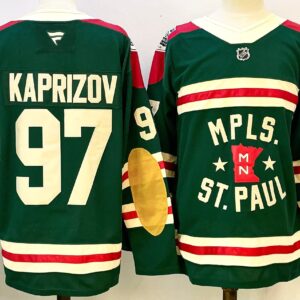 Wild 97 Kirill Kaprizov Green 2024-25 New Men Jersey