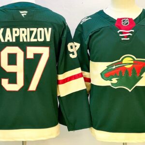 Wild 97 Kirill Kaprizov Green Youth Jersey