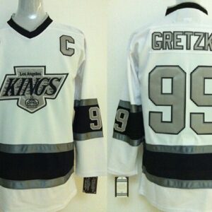 Kings 99 Wayne Gretzky White With C Patch Men Jersey