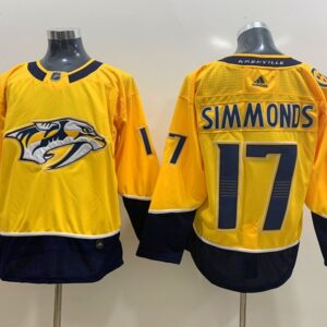 Predators 17 Wayne Simmonds Yellow Men Jersey