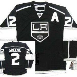 Kings 2 Matt Greene Black With A Patch Men Jersey