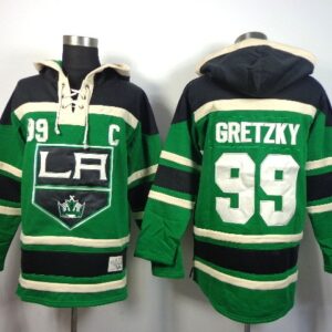 Kings 99 Wayne Gretzky Green With C Patch Men Sweatshirt