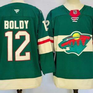 Wild 12 Matt Boldy Green 2024 New Men Jersey