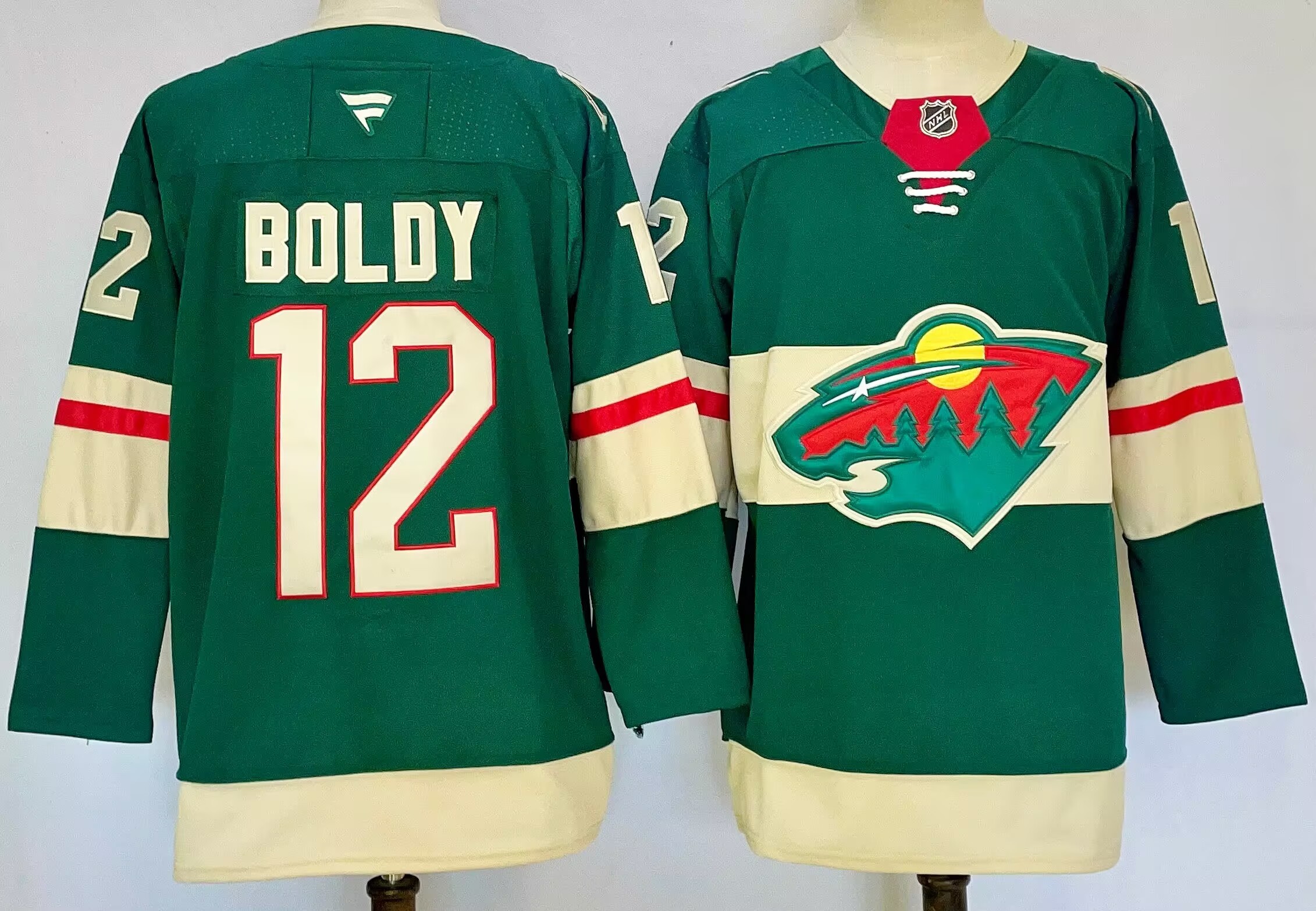 Wild 12 Matt Boldy Green 2024 New Men Jersey