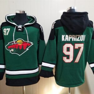 Wild 97 Kirill Kaprizov Green Ageless Must-Have Lace-Up Sweatshirt Hoodie