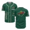 Minnesota Wild Baseball Green Customized Jersey