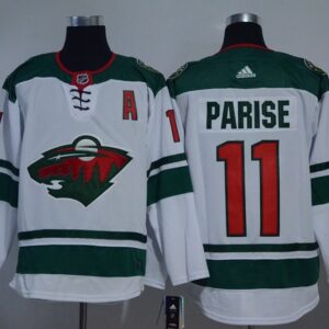 Wild 11 Zach Parise White Men Jersey