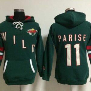 Wild 11 Zach Parise Green Old Time Heidi Women Hoodie