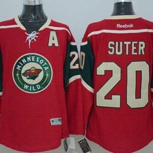 Wild 20 Ryan Suter Red Men Jersey
