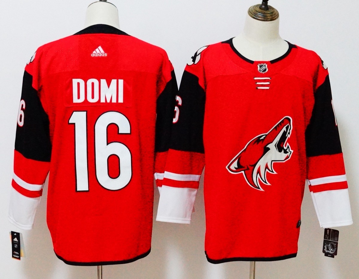 Coyotes 16 Max Domi Red Men Jersey