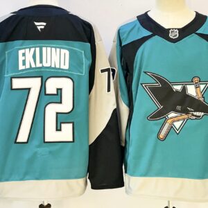 Sharks 72 Eklund Blue New Men New Jersey