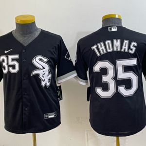 Chicago White Sox 35 Thomas Black Youth Jersey