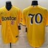 Boston Red Sox 70 Tolle Yellow Men Jersey