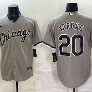 Chicago White Sox 20 Vargas Grey Cool Base Men Jersey