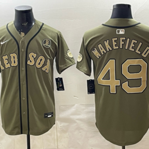 Boston Red Sox 49 Wakefield Camo Salute to Service Cool Base Men Jersey