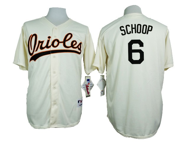 MLB Orioles 6 Jonathan Schoop Cream 1954 Turn Back The Clock Throwback Men Jersey